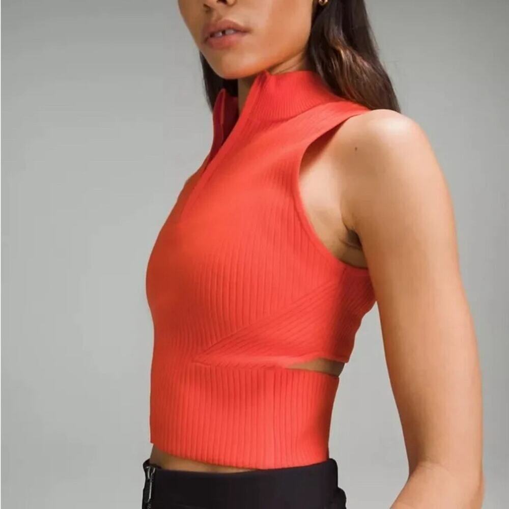 LULULEMON ATHLETICA NWT OPENED BACK HALF-ZIP SWEATER SIZE M